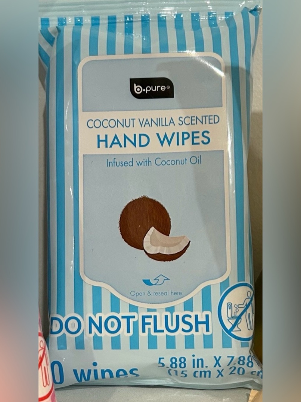b·pure 💜 Coconut Vanilla Scented Hand Wipes 💜